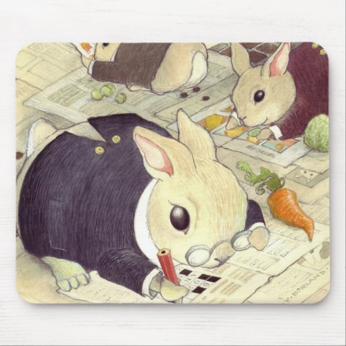 crossword rabbits mouse pad
