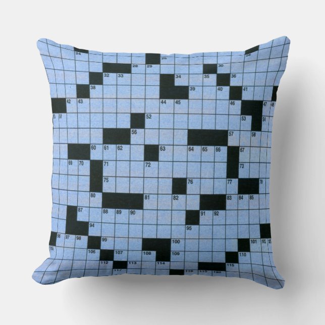 Crossword Throw Pillow (Front)