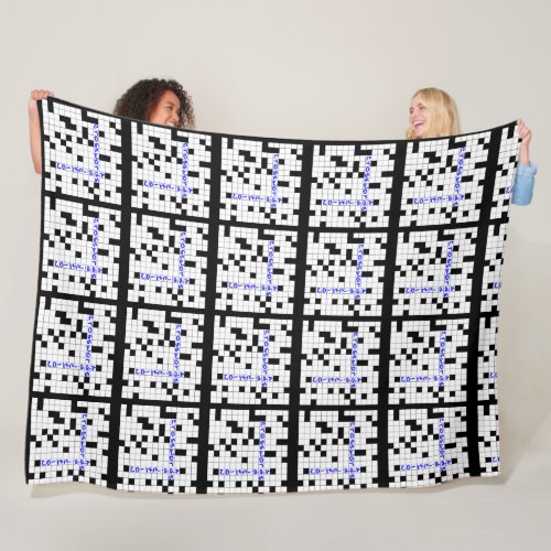 Crosswords addiction fleece blanket