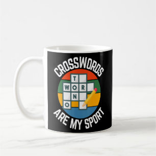 Crosswords Are My Sport, Puzzle Fans Coffee Mug