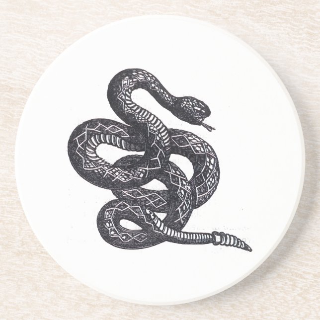 Crotalus Cascavella Snake (Venemous Pit Viper) Coaster (Front)