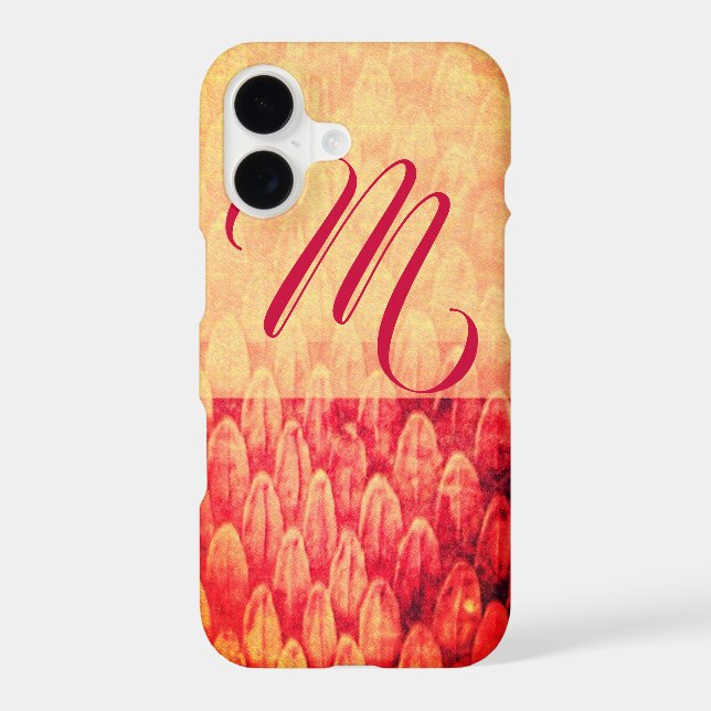 CROTALUS MONOGRAM Antique Red Yellow Case-Mate iPhone Case (Back)