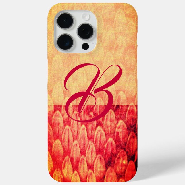 CROTALUS MONOGRAM Antique Red Yellow Case-Mate iPhone Case (Back)