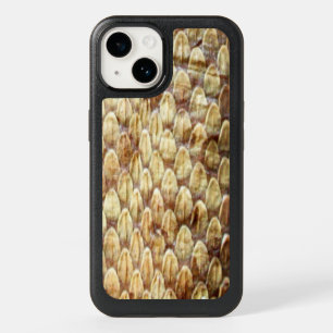 CROTALUS, PRINTED RATTLESNAKE SKIN Cream Brown OtterBox iPhone 14 Case