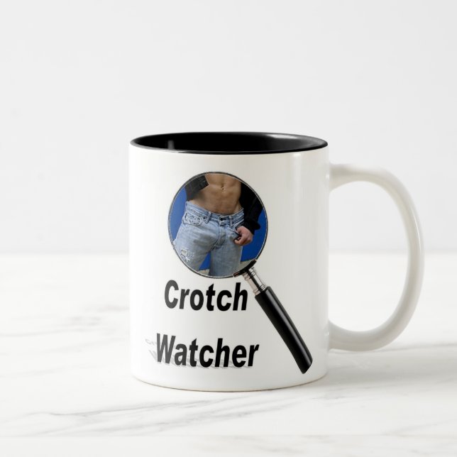 Crotch Watcher Two-Tone Coffee Mug (Right)