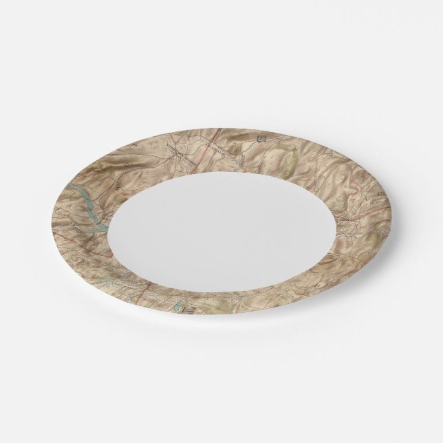 Croton Lake Vicinity Paper Plates (Angled)