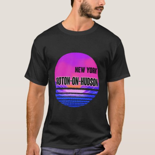Croton_On_Hudson Vaporwave New York T_Shirt