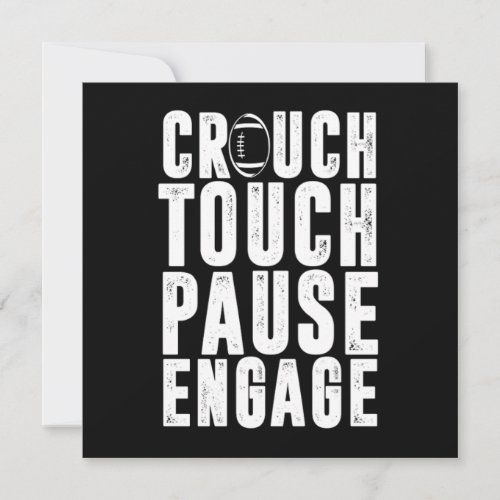 Crouch Touch Pause Engage Rugby Player Team Gift Invitation