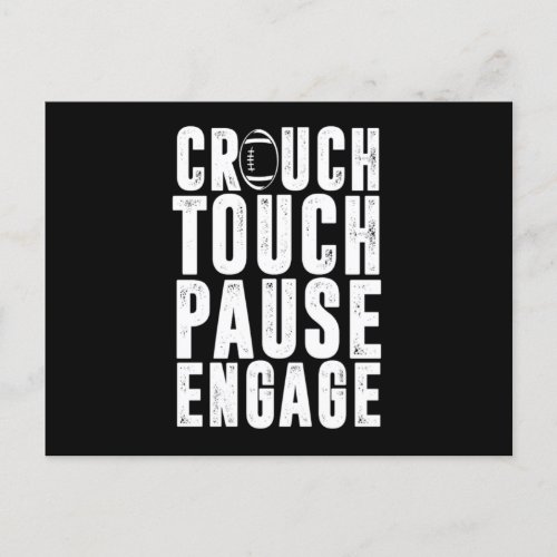 Crouch Touch Pause Engage Rugby Player Team Gift Postcard