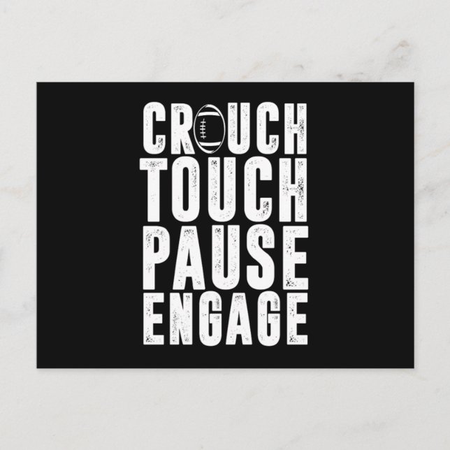 Crouch Touch Pause Engage Rugby Player Team Gift Postcard (Front)