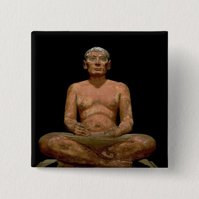 Crouching Scribe Statue Button (Front)