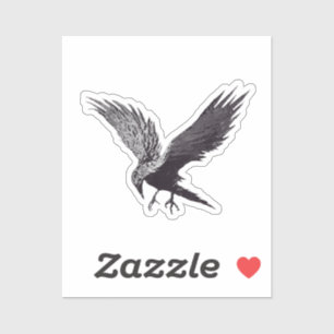 Crow Abstract Art Sticker