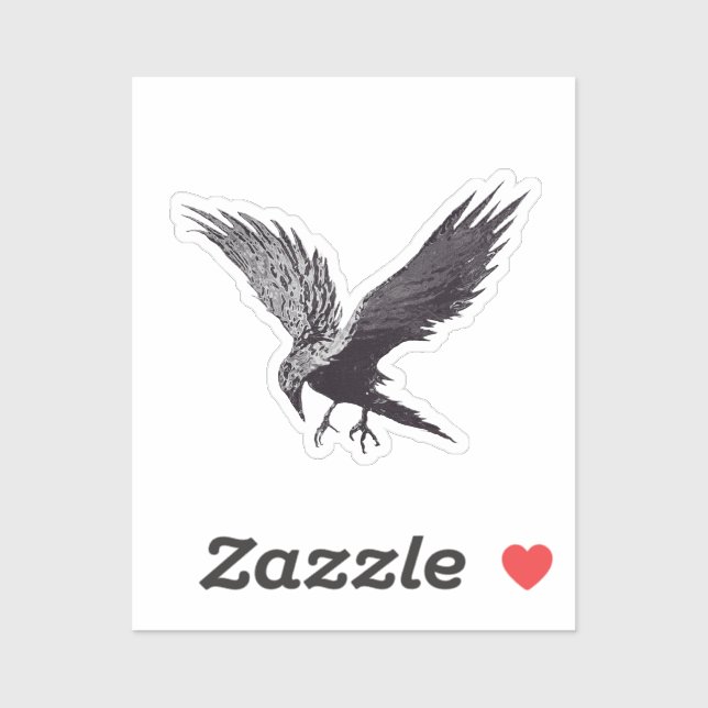 Crow Abstract Art Sticker (Sheet)