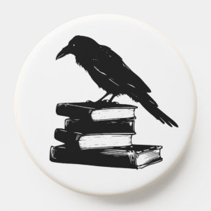 Crow and Books PopSocket