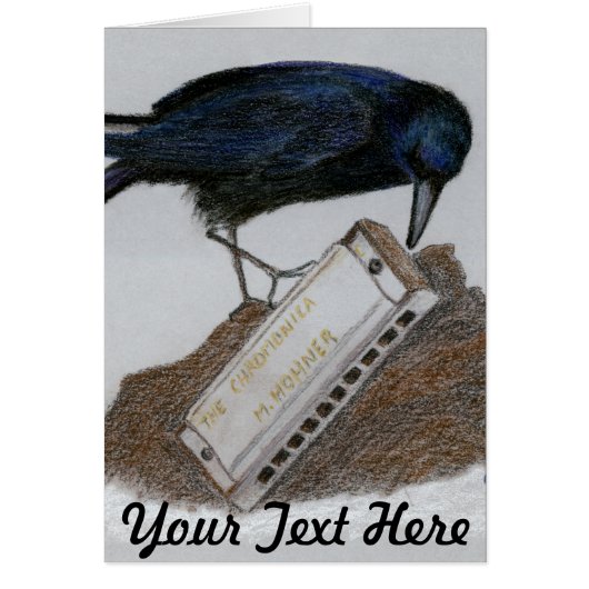 Crow and Harmonica Cards (Front)