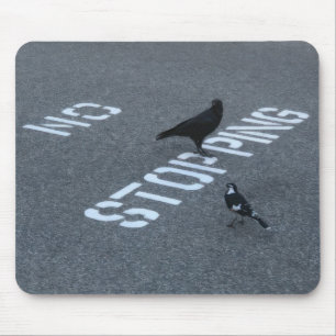 Crow and Magpie Mouse Pad