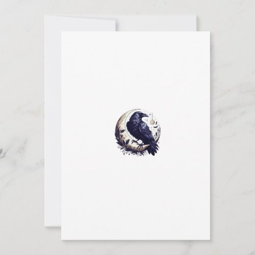 crow and moon  invitation
