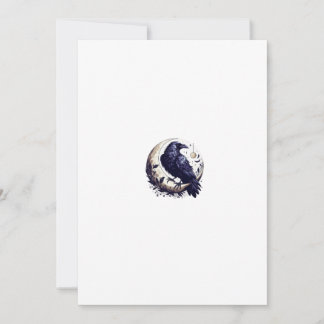 crow and moon  invitation