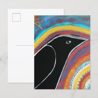 Crow and Rainbow Postcard