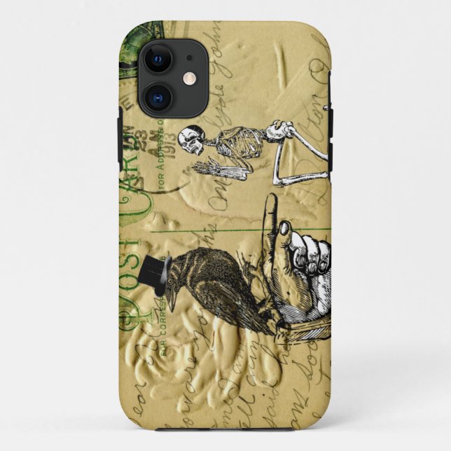 Crow and skeleton Case-Mate iPhone case (Back)