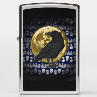 Crow and the Moon design Lighter