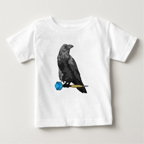 Crow at Darts with Dart Baby T_Shirt