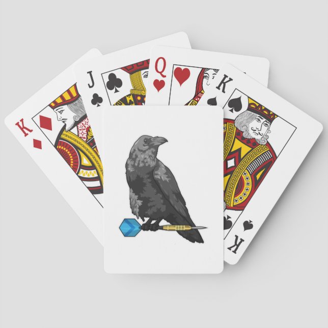 Crow at Darts with Dart Poker Cards (Back)