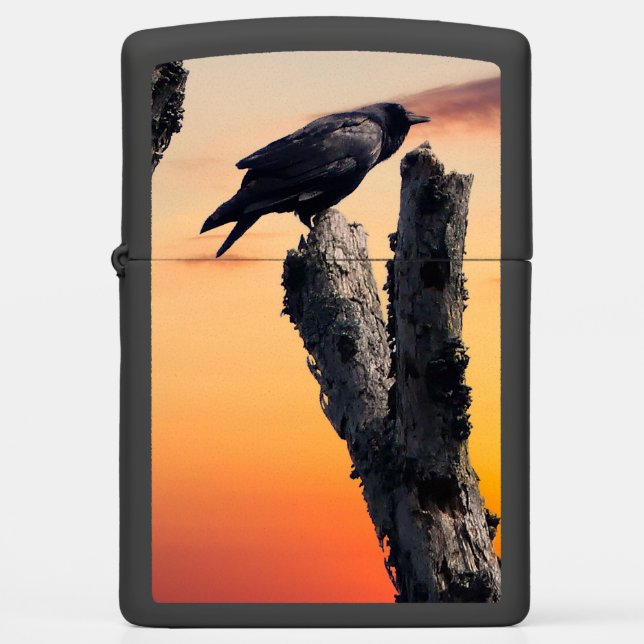 Crow at Sunrise Zippo Lighter (Front)