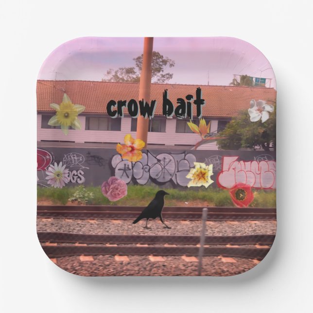 Crow Bait Paper Plate (Front)