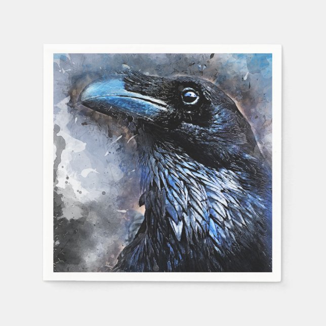 crow bird #crow paper napkins (Front)