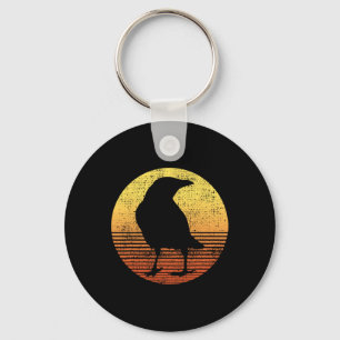 Crow Bird Lover Raven Vintage Keychain