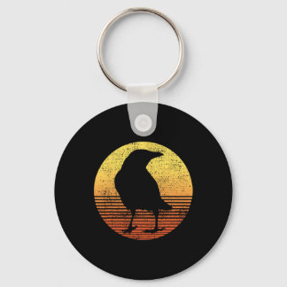 Crow Bird Lover Raven Vintage Keychain
