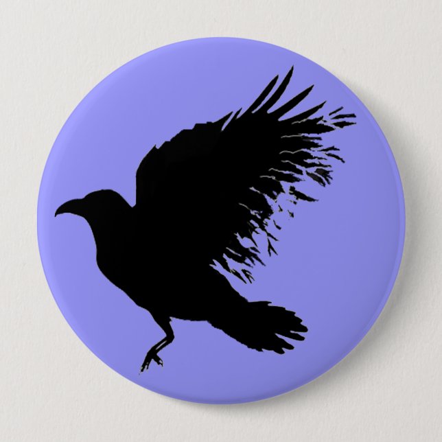 Crow - black button (Front)