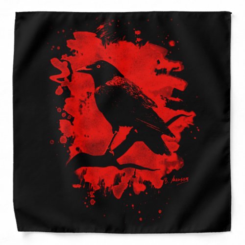 Crow bleached red bandana