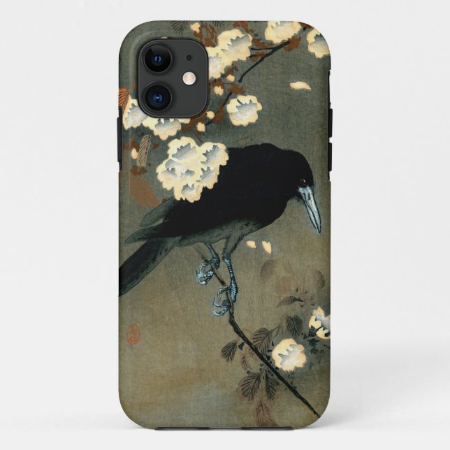 Crow & Blossom by Ohara Koson (1910) Case-Mate iPhone Case (Back)