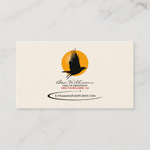 Crow Business Card (W/ Sun Backdrop)