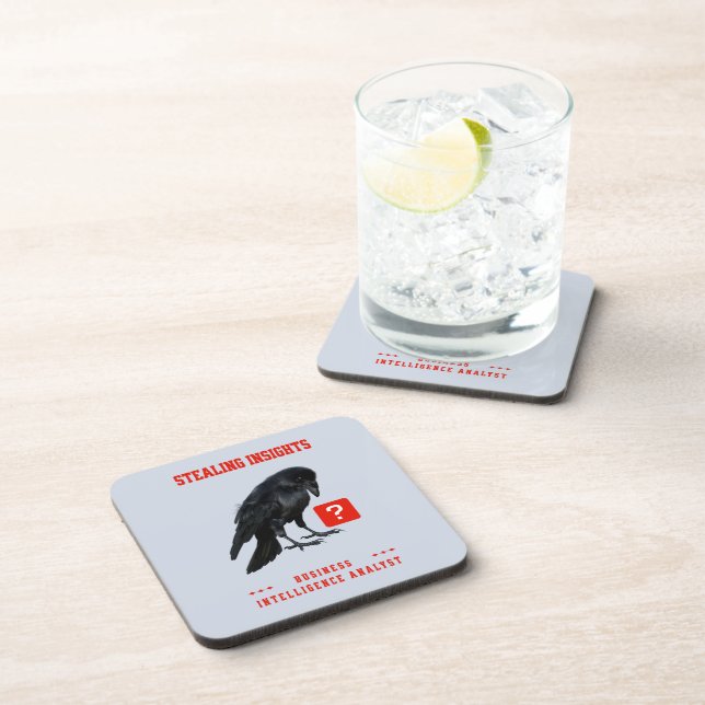 Crow Business Intelligence Analyst Beverage Coaster (Right Side)