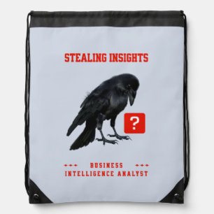 Crow Business Intelligence Analyst Drawstring Bag