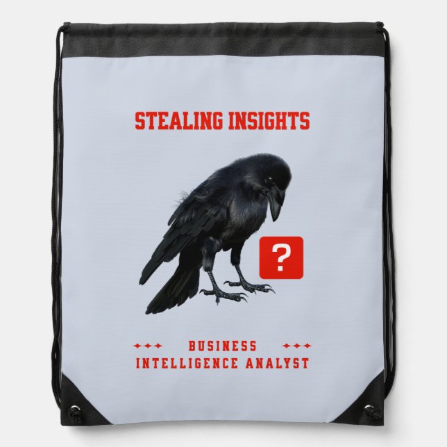Crow Business Intelligence Analyst Drawstring Bag (Front)