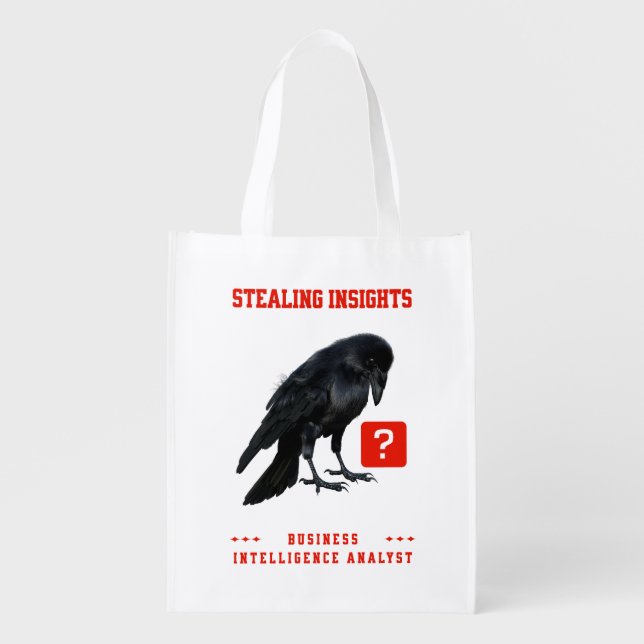Crow Business Intelligence Analyst Grocery Bag (Front)