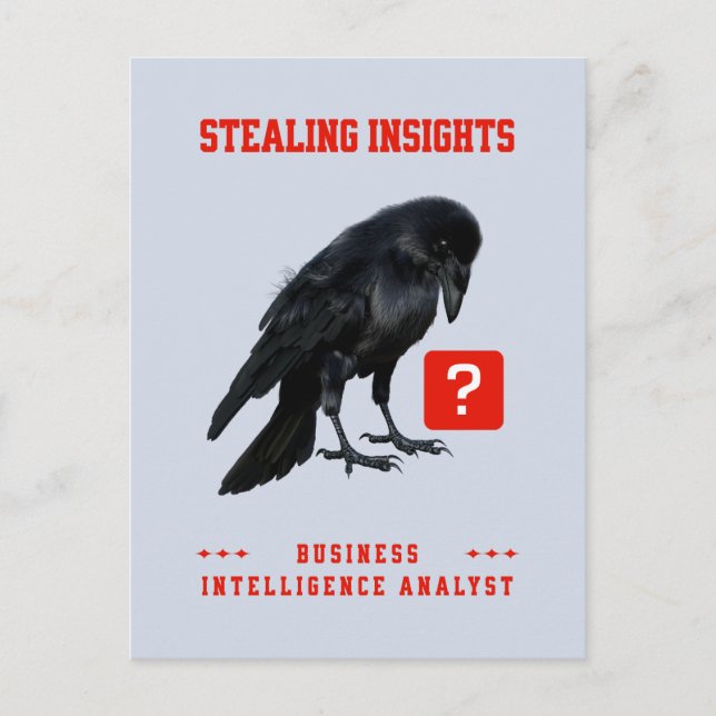Crow Business Intelligence Analyst Holiday Postcard (Front)