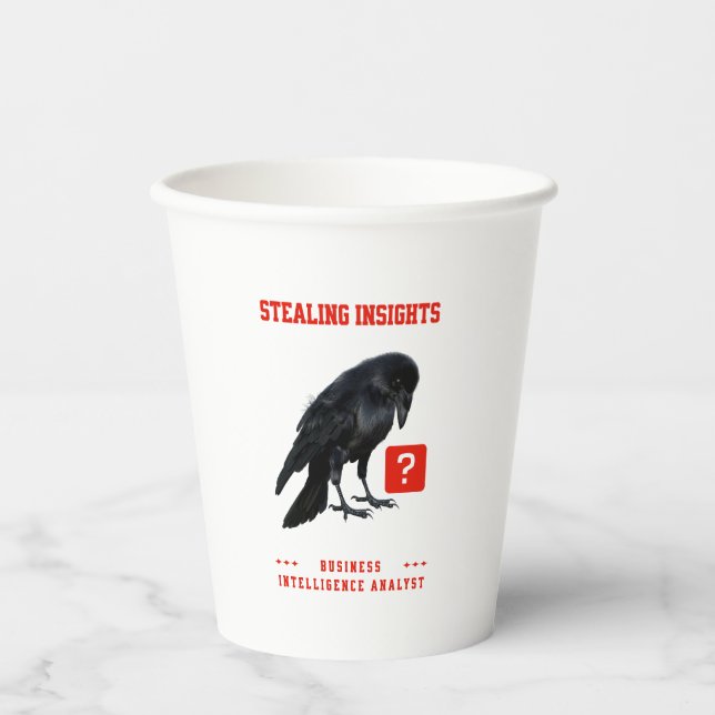 Crow Business Intelligence Analyst Paper Cups (Front)