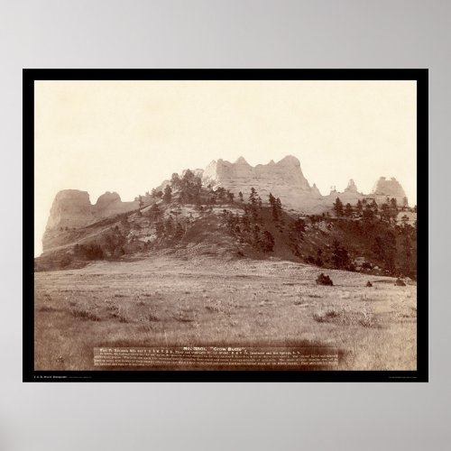 Crow Butte near Fort Robinson NE 1891 Poster
