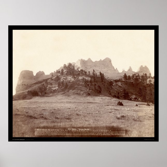 Crow Butte near Fort Robinson NE 1891 Poster (Front)