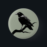 Crow Button<br><div class="desc">The Crow on tree bough. By Bela Manson.</div>