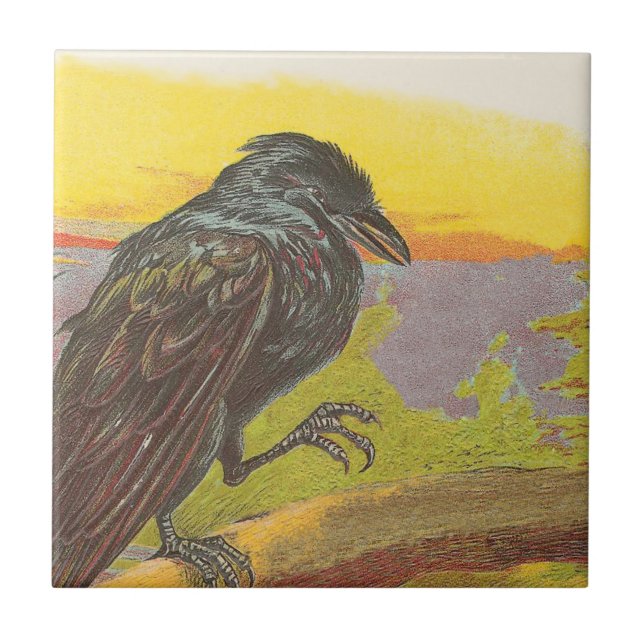 Crow Ceramic Tile (Front)