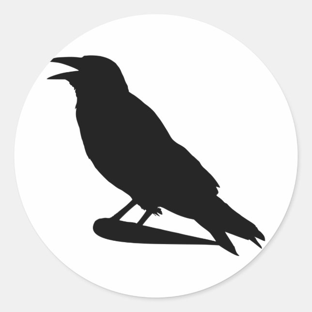 Crow Classic Round Sticker (Front)