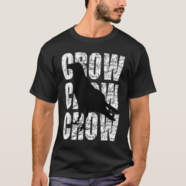 Crow Clever Raven Crow Blackbird T-Shirt (Front)