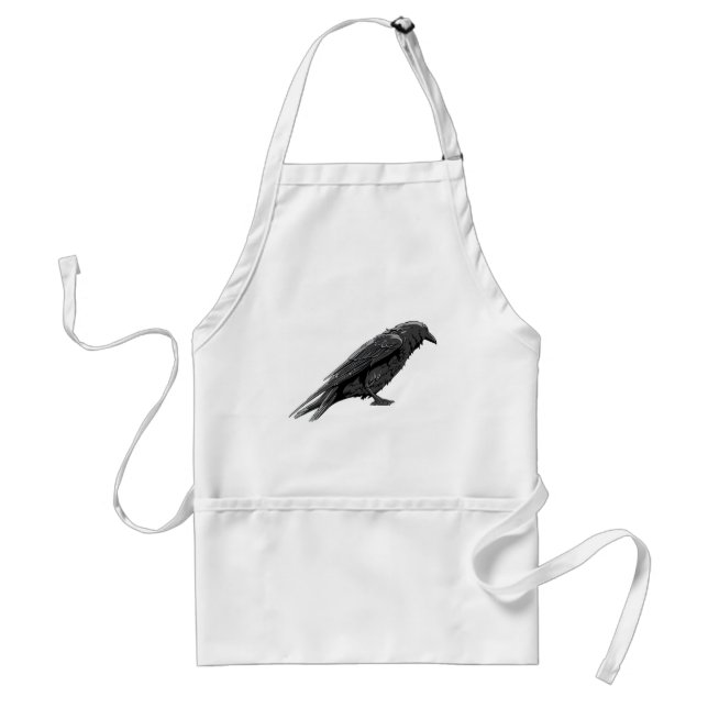 Crow ~ Crows Bird Customize Template Adult Apron (Front)