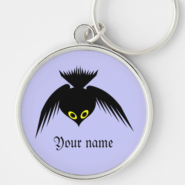 Crow Custom name Keychain (Front)